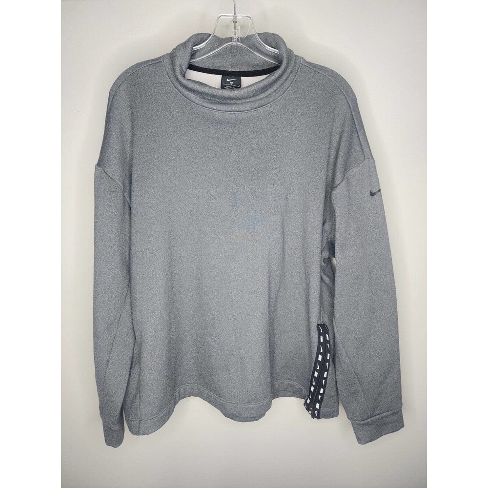 Nike Therma Funnel Neck Sweater Pullover Gray Women's Size L BV5206-011 - Picture 2 of 9